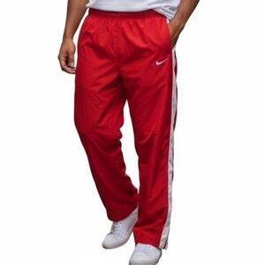 VINTAGE Nike Men’s Track Pants Red Windbreaker Y2K Baggy Lined 378252-658|  Sz L